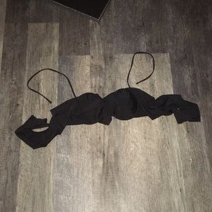 Black push up shoulder bikini